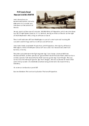 A preview of a PDF biography for Haward, Lewis Boyd